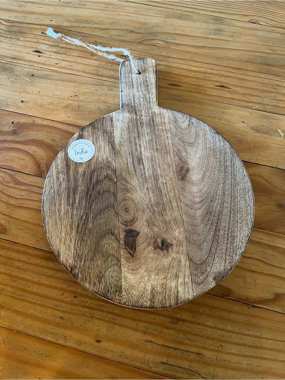 Handcrafted Round Wood Cutting/Serving Board